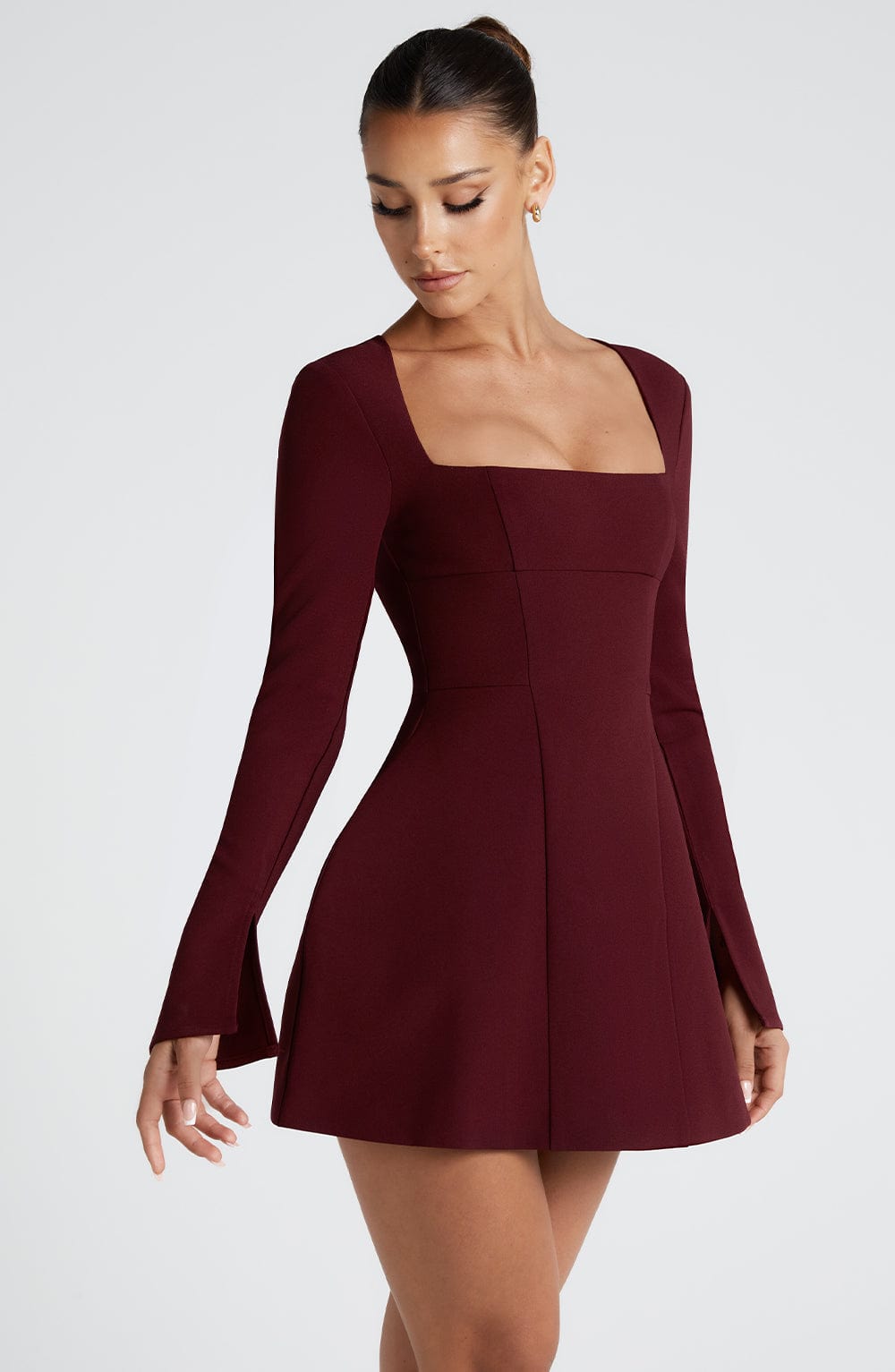 Flourenne Esmae Mini Dress in Cherry Lacquer