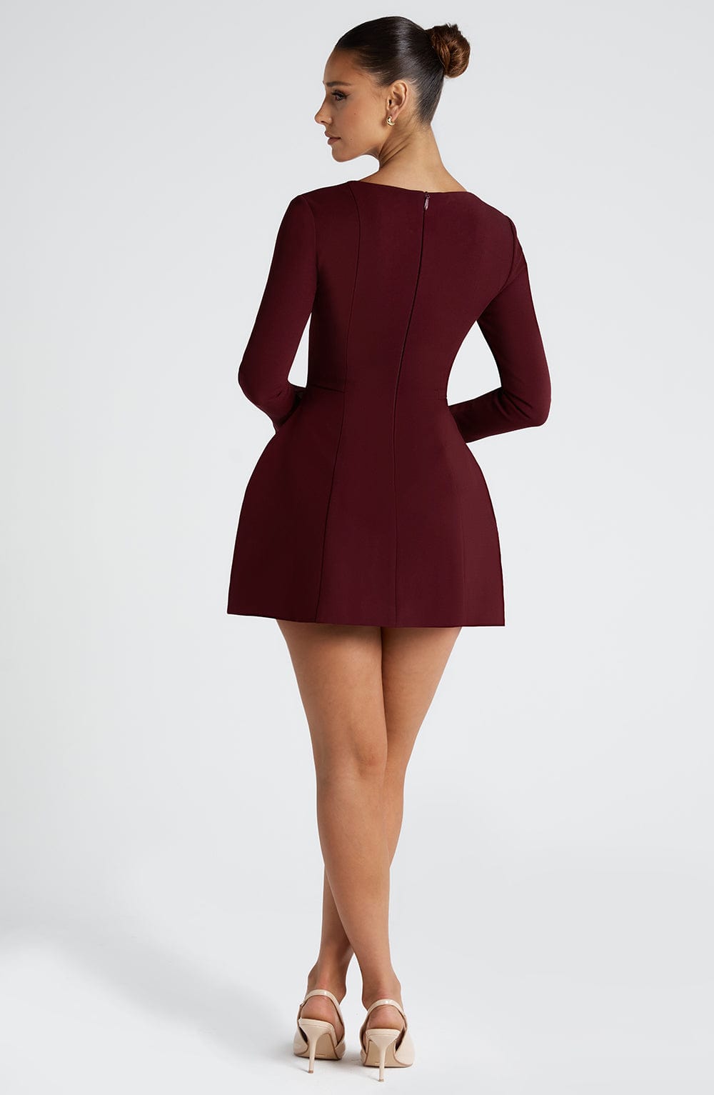 Flourenne Esmae Mini Dress in Cherry Lacquer