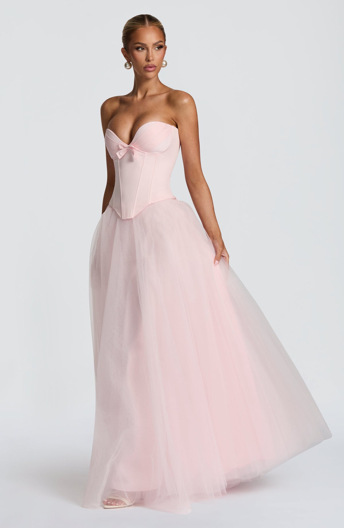 Flourenne Ethelia Maxi Skirt in Blush