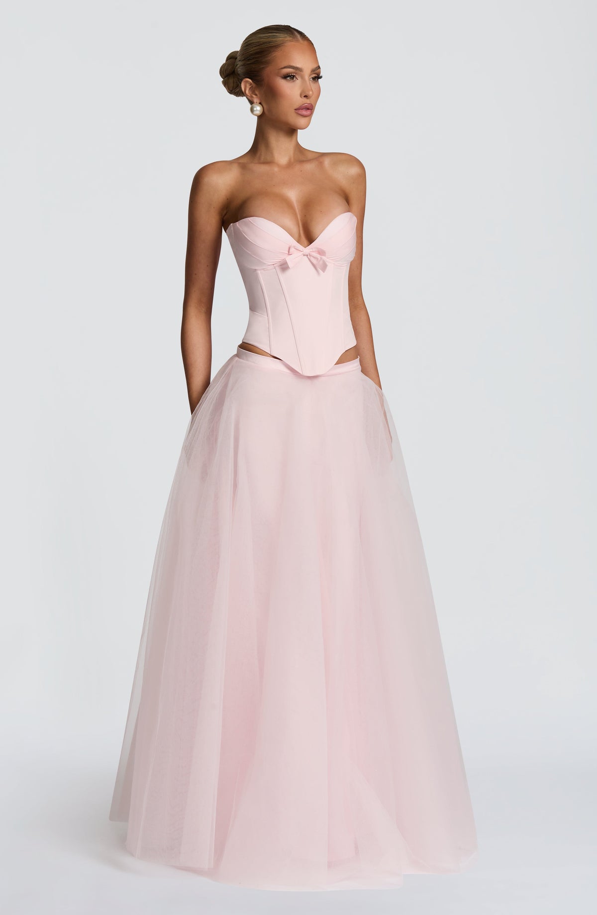 Flourenne Ethelia Maxi Skirt in Blush