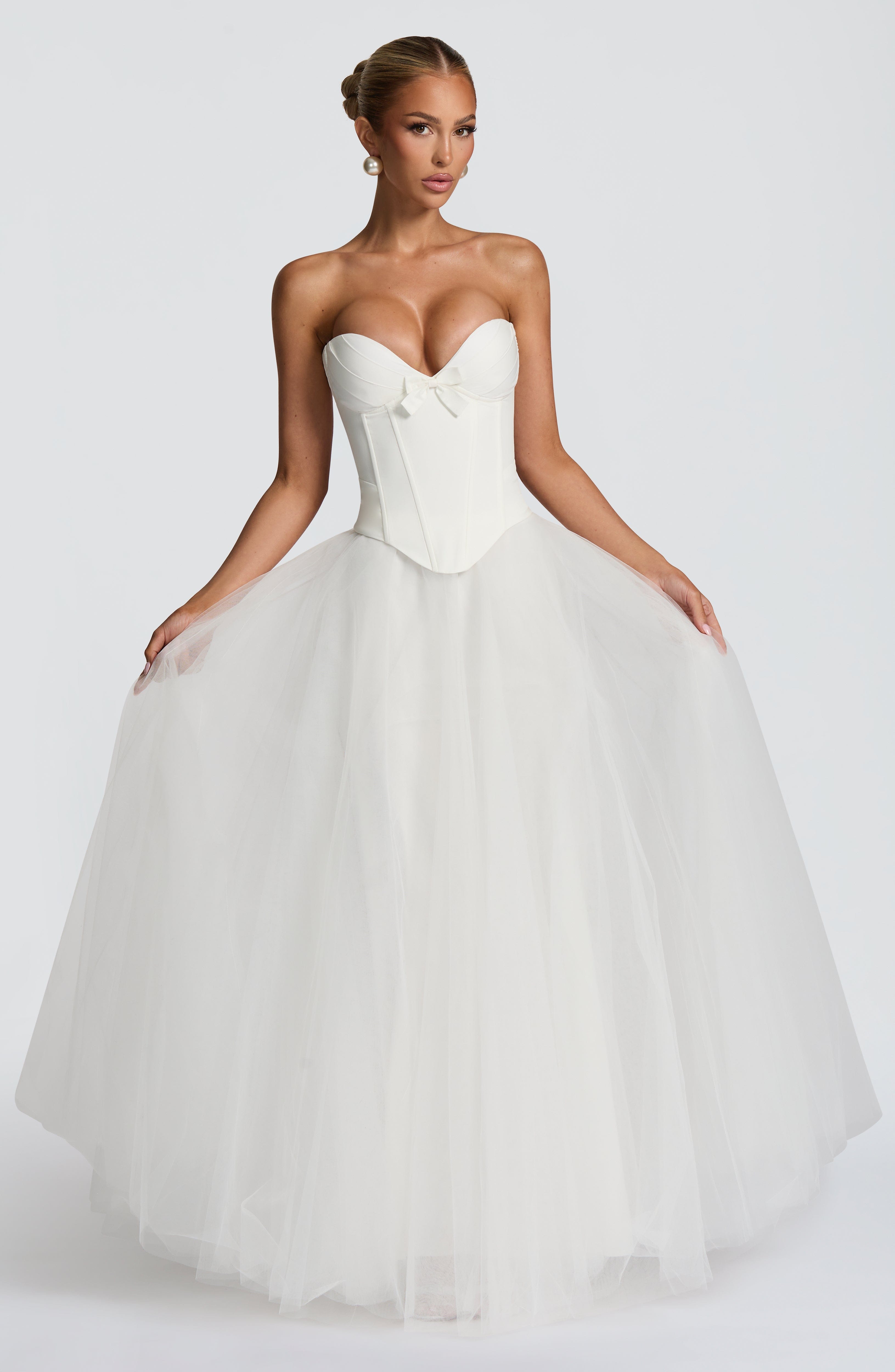 Flourenne Ethelia Maxi Skirt in Ivory