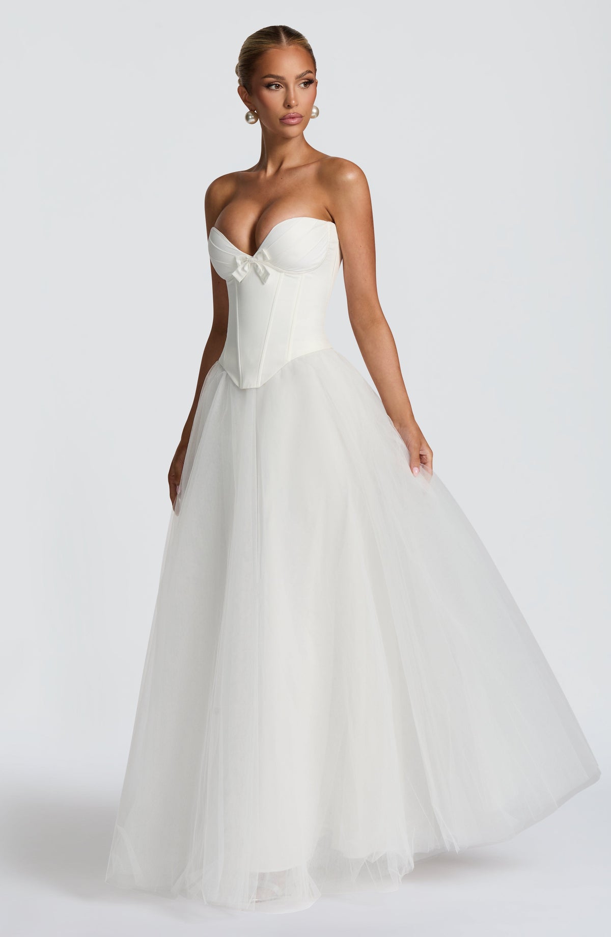 Flourenne Ethelia Maxi Skirt in Ivory
