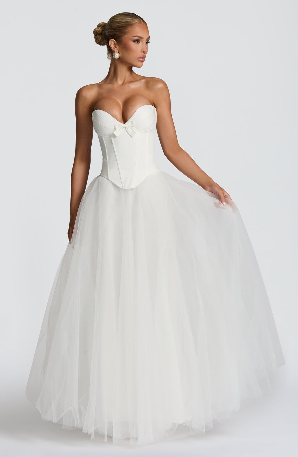 Flourenne Ethelia Maxi Skirt in Ivory
