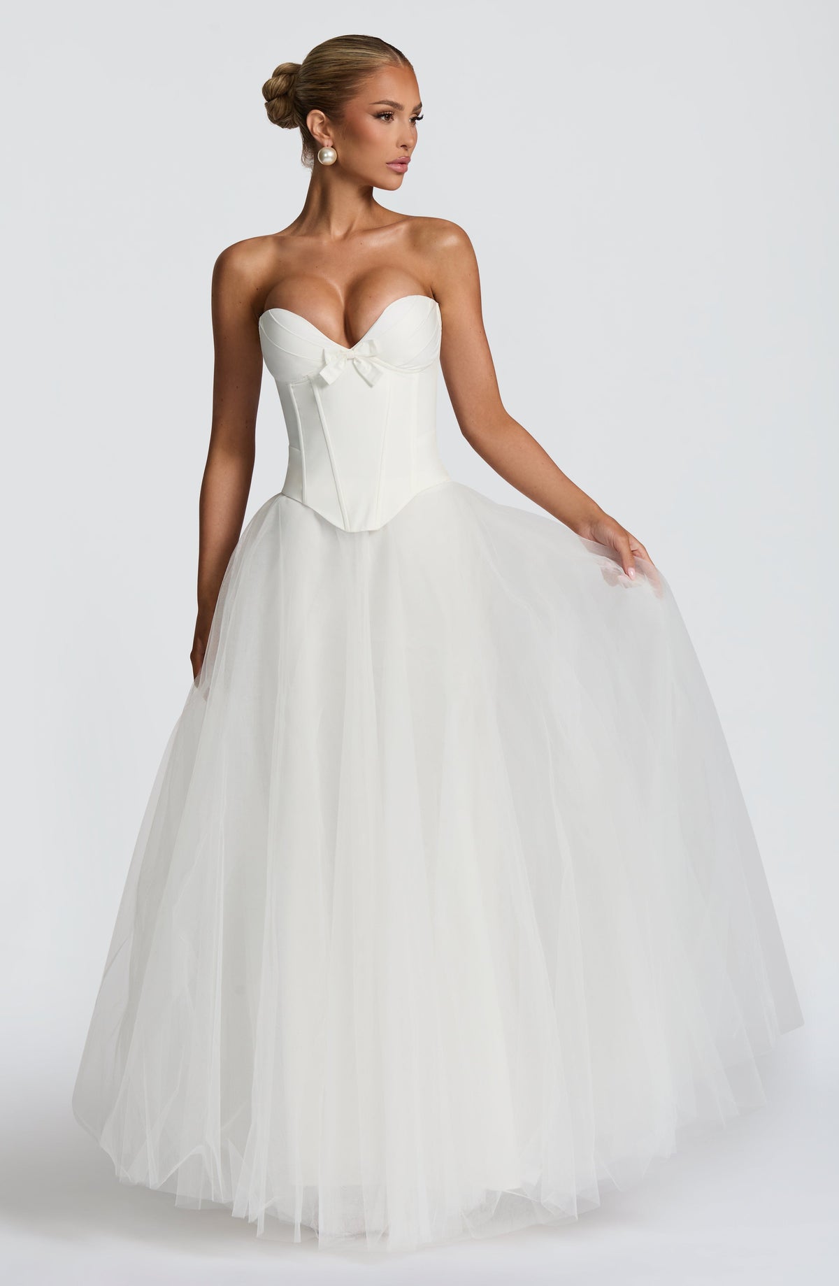 Flourenne Ethelia Maxi Skirt in Ivory