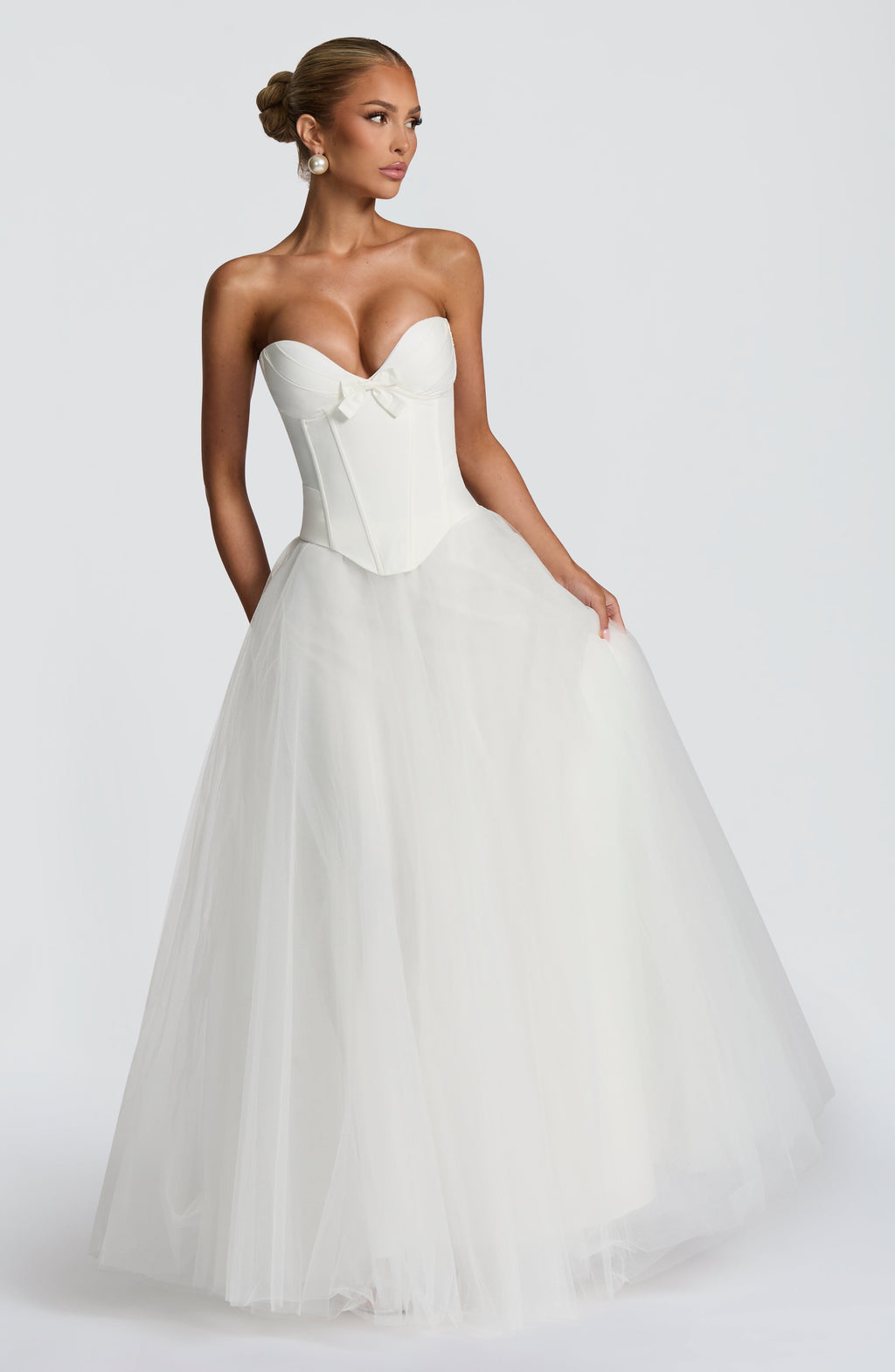 Flourenne Ethelia Maxi Skirt in Ivory