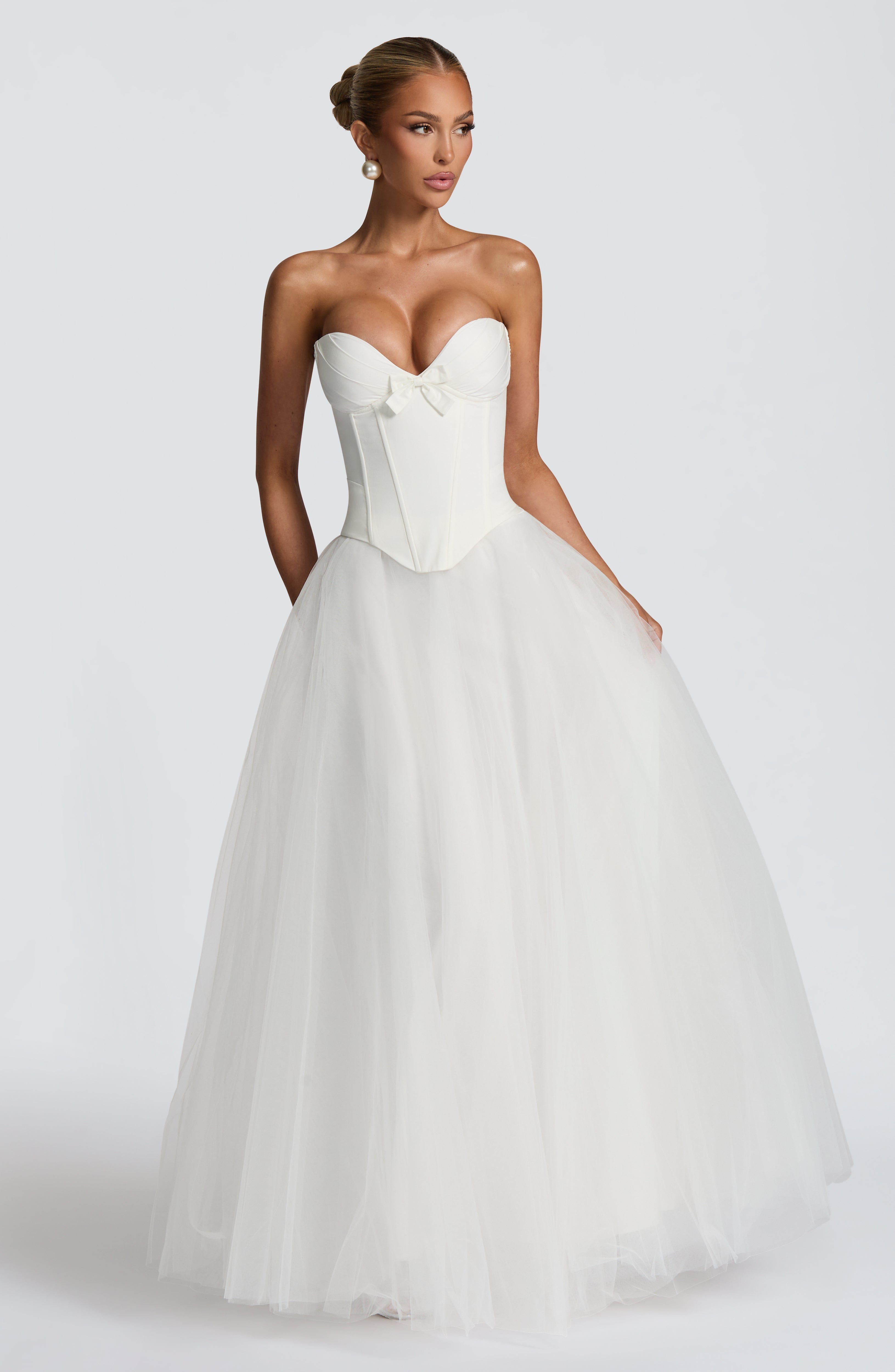 Flourenne Ethelia Maxi Skirt in Ivory