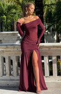 Flourenne Ettania Maxi Dress in Cherry Lacquer