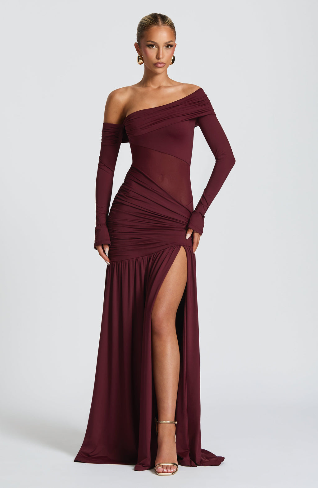 Flourenne Ettania Maxi Dress in Cherry Lacquer