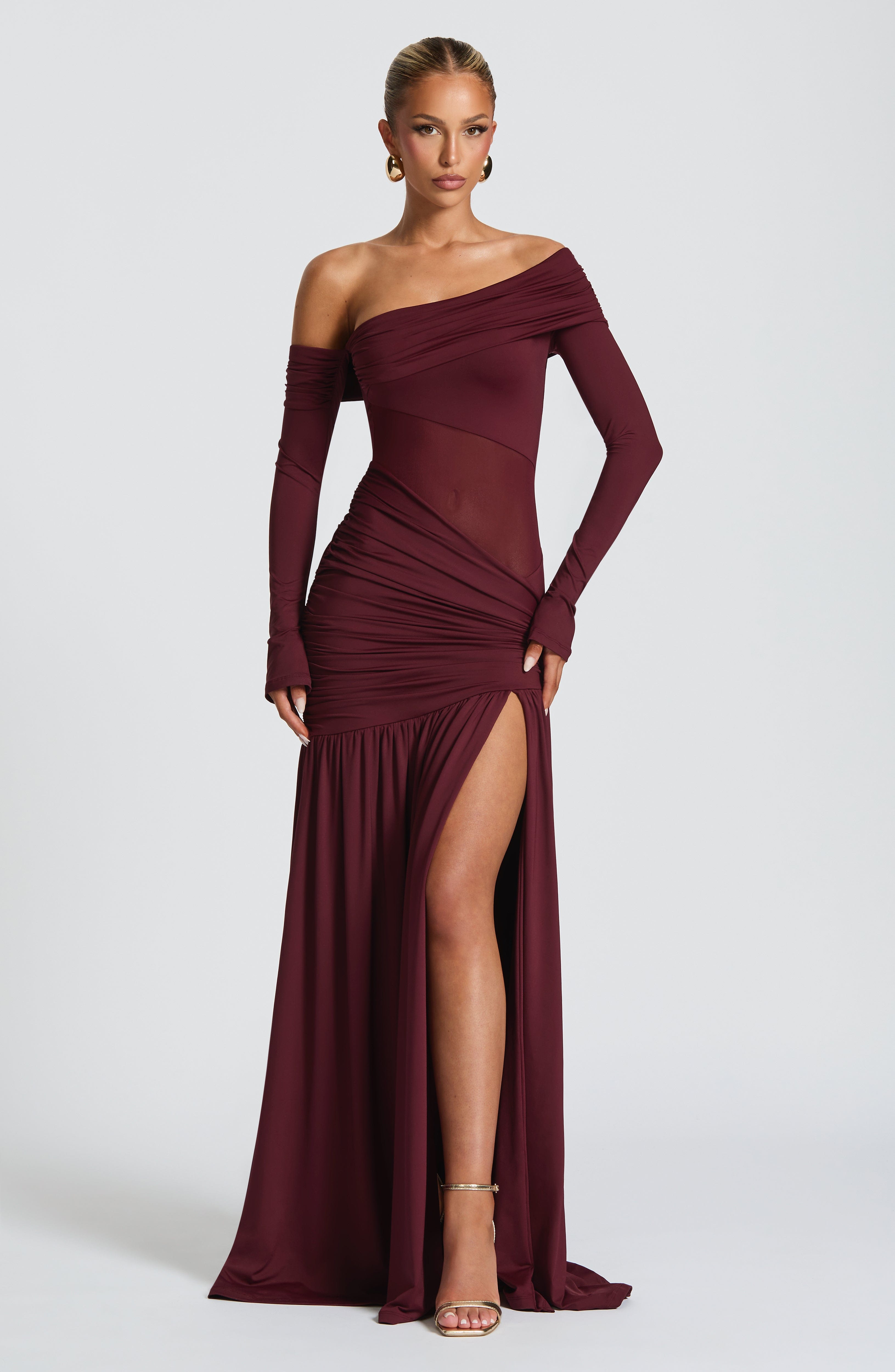 Flourenne Ettania Maxi Dress in Cherry Lacquer