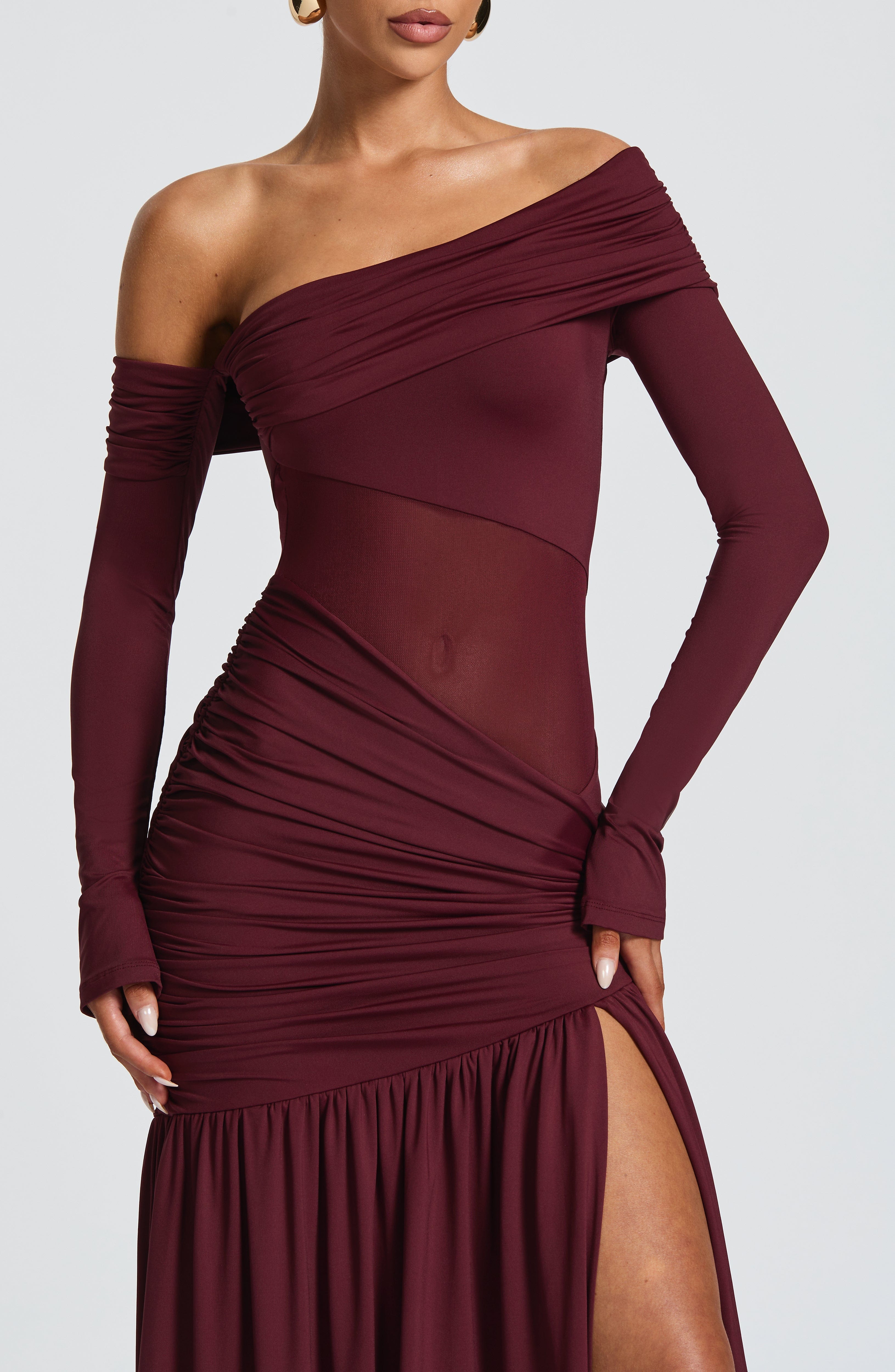 Flourenne Ettania Maxi Dress in Cherry Lacquer