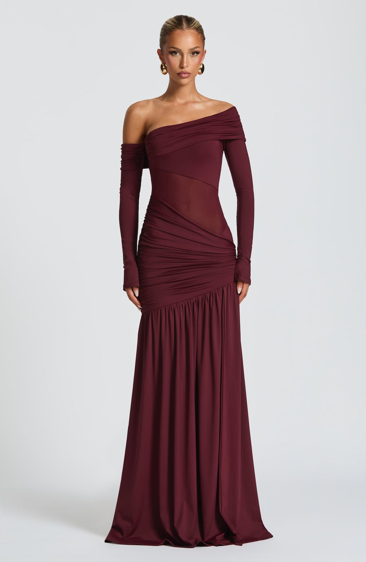 Flourenne Ettania Maxi Dress in Cherry Lacquer