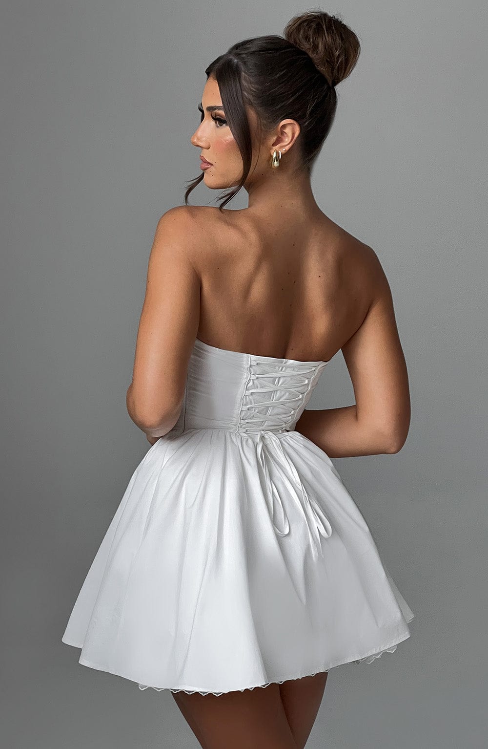 Flourenne Evienne Mini Dress in Ivory