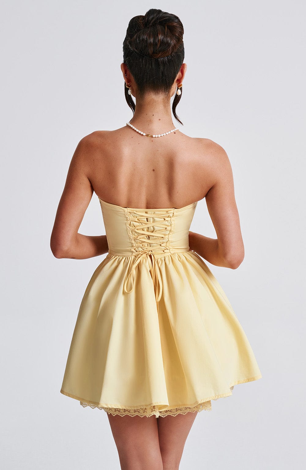 Flourenne Evienne Mini Dress in Lemon