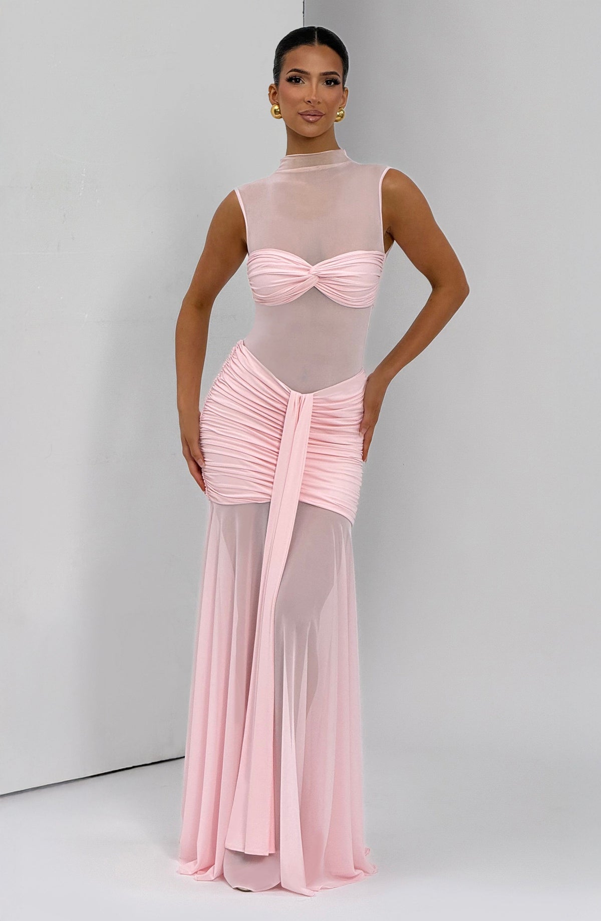 Flourenne Faelyn Maxi Skirt in Blush
