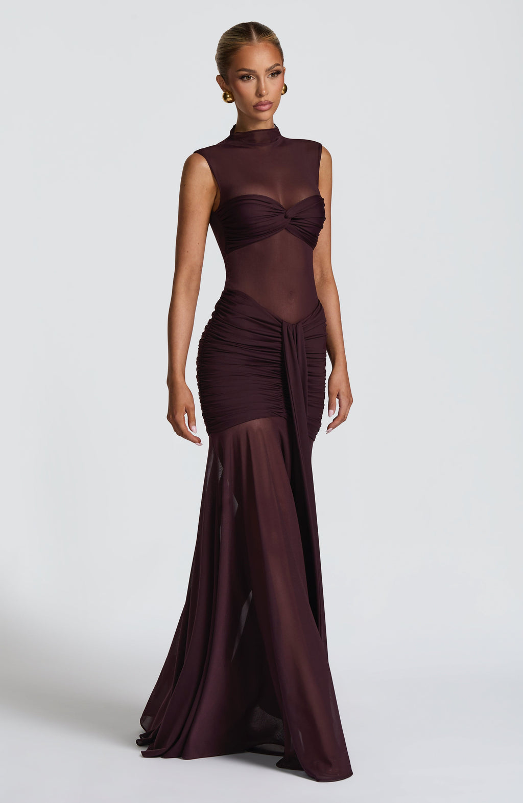 Flourenne Faelyn Maxi Skirt in Plum
