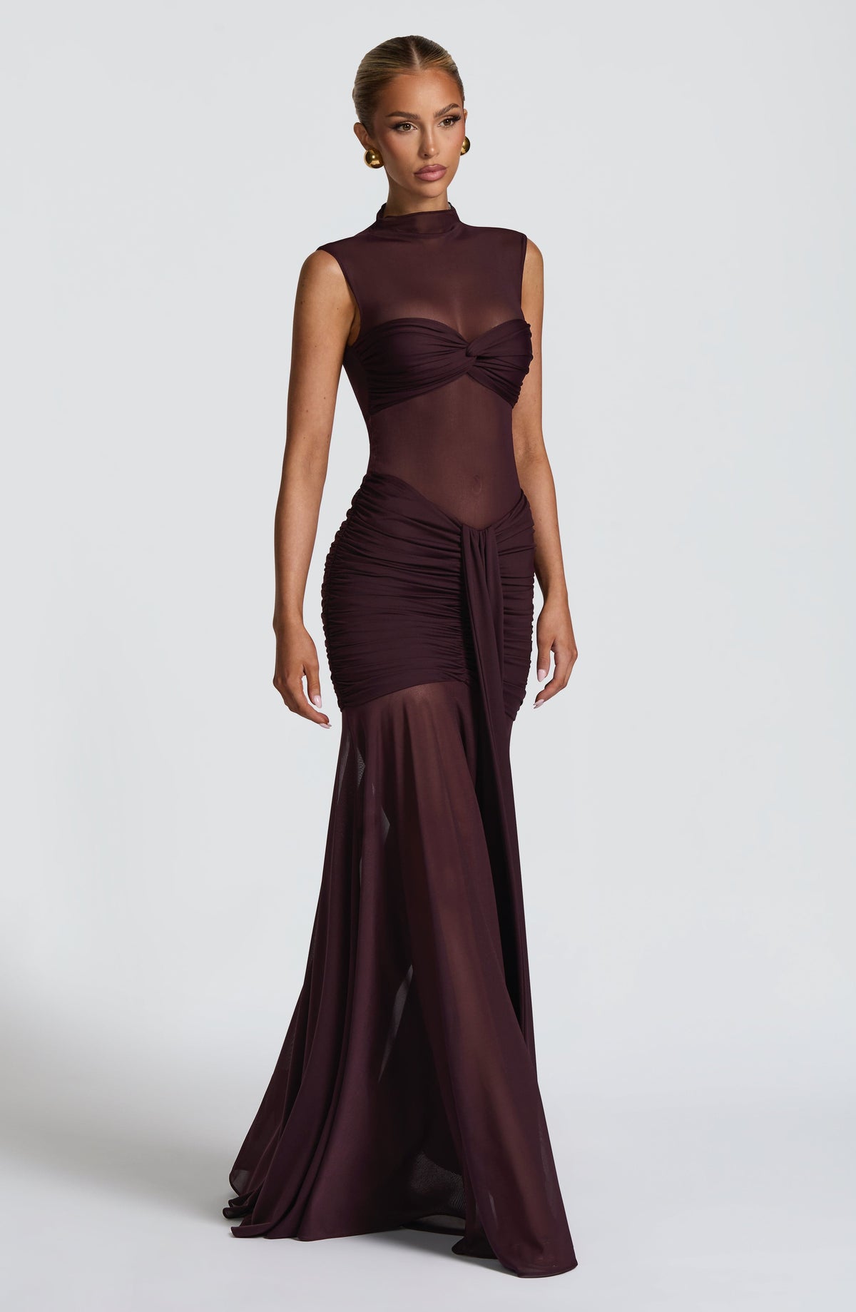 Flourenne Faelyn Maxi Skirt in Plum