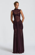 Flourenne Faelyn Maxi Skirt in Plum