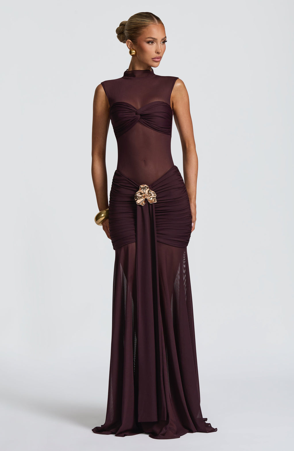 Flourenne Faelyn Maxi Skirt in Plum