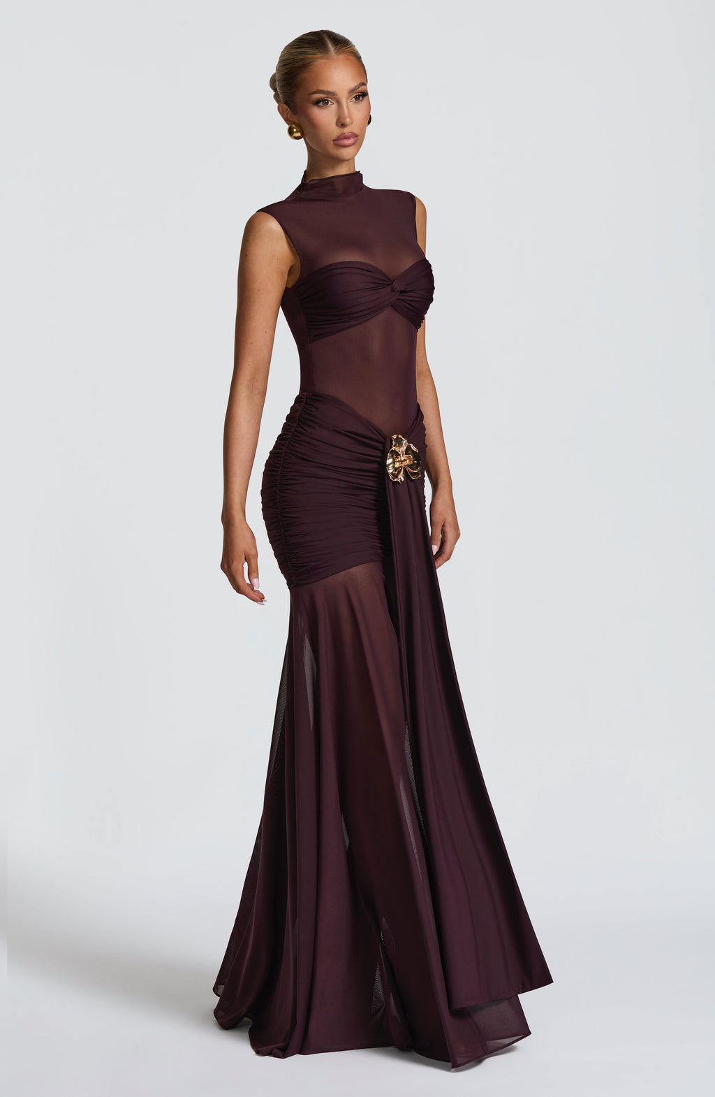Flourenne Faelyn Maxi Skirt in Plum