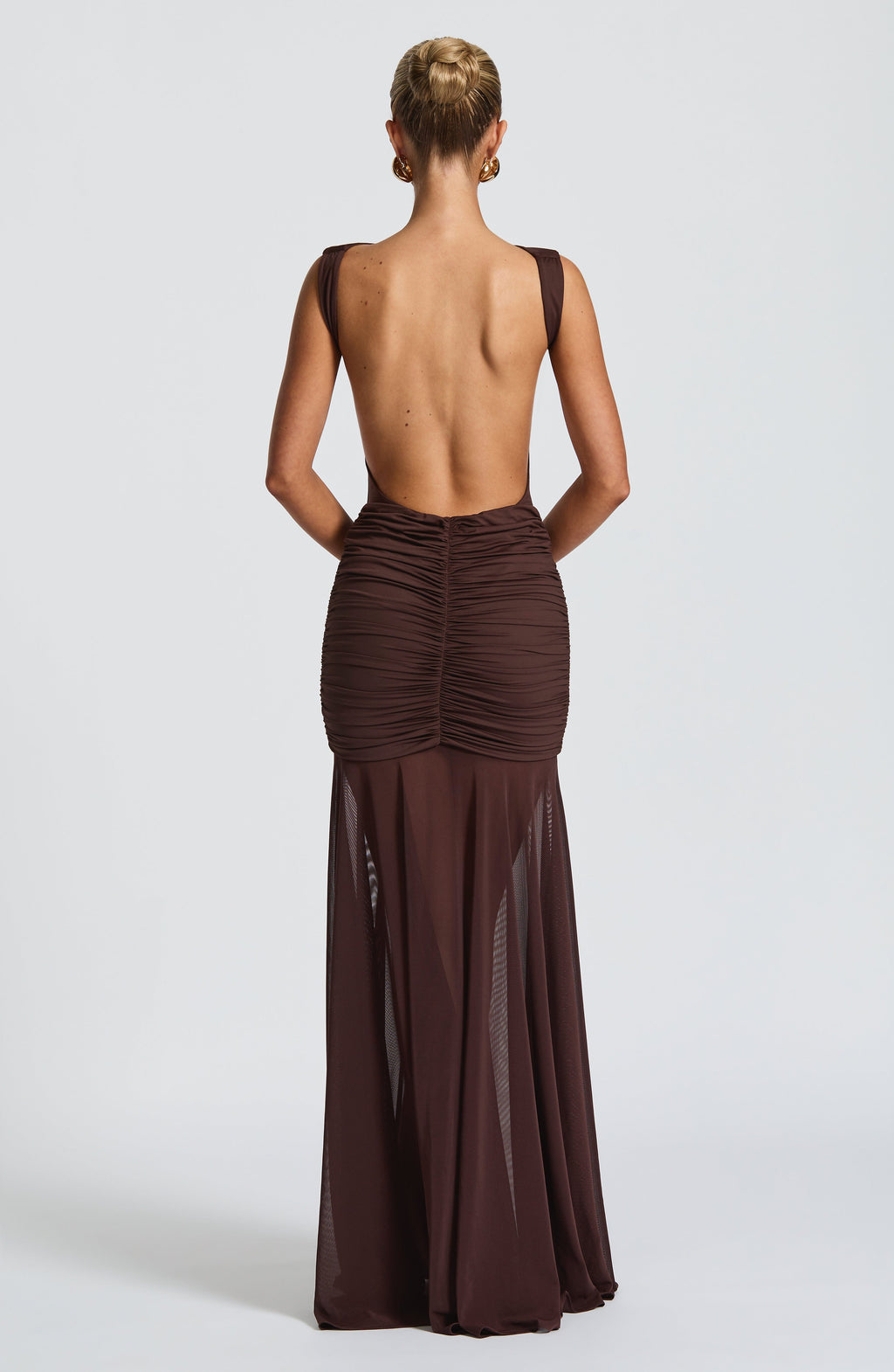 Flourenne Faelyn Maxi Skirt in Plum Brown