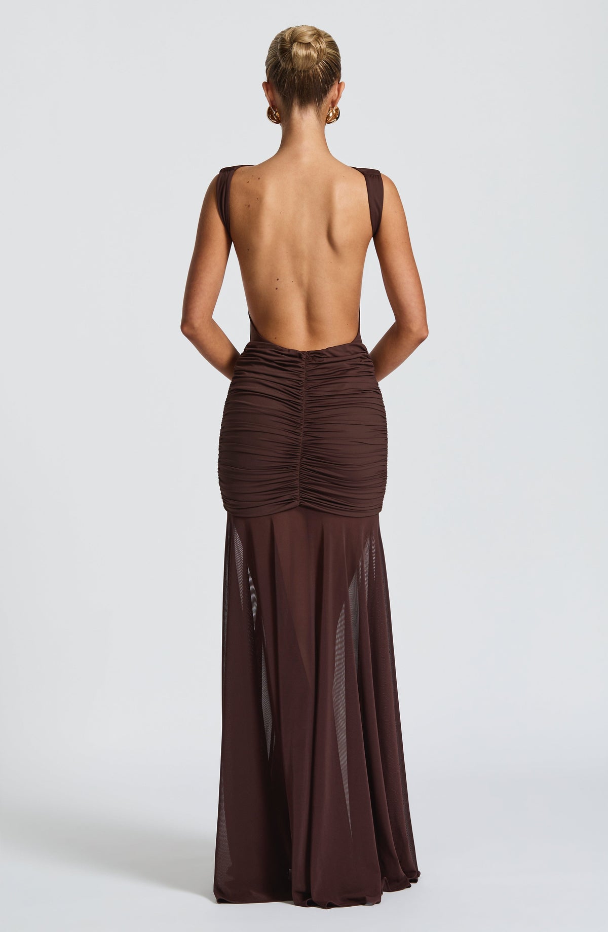 Flourenne Faelyn Maxi Skirt in Plum Brown