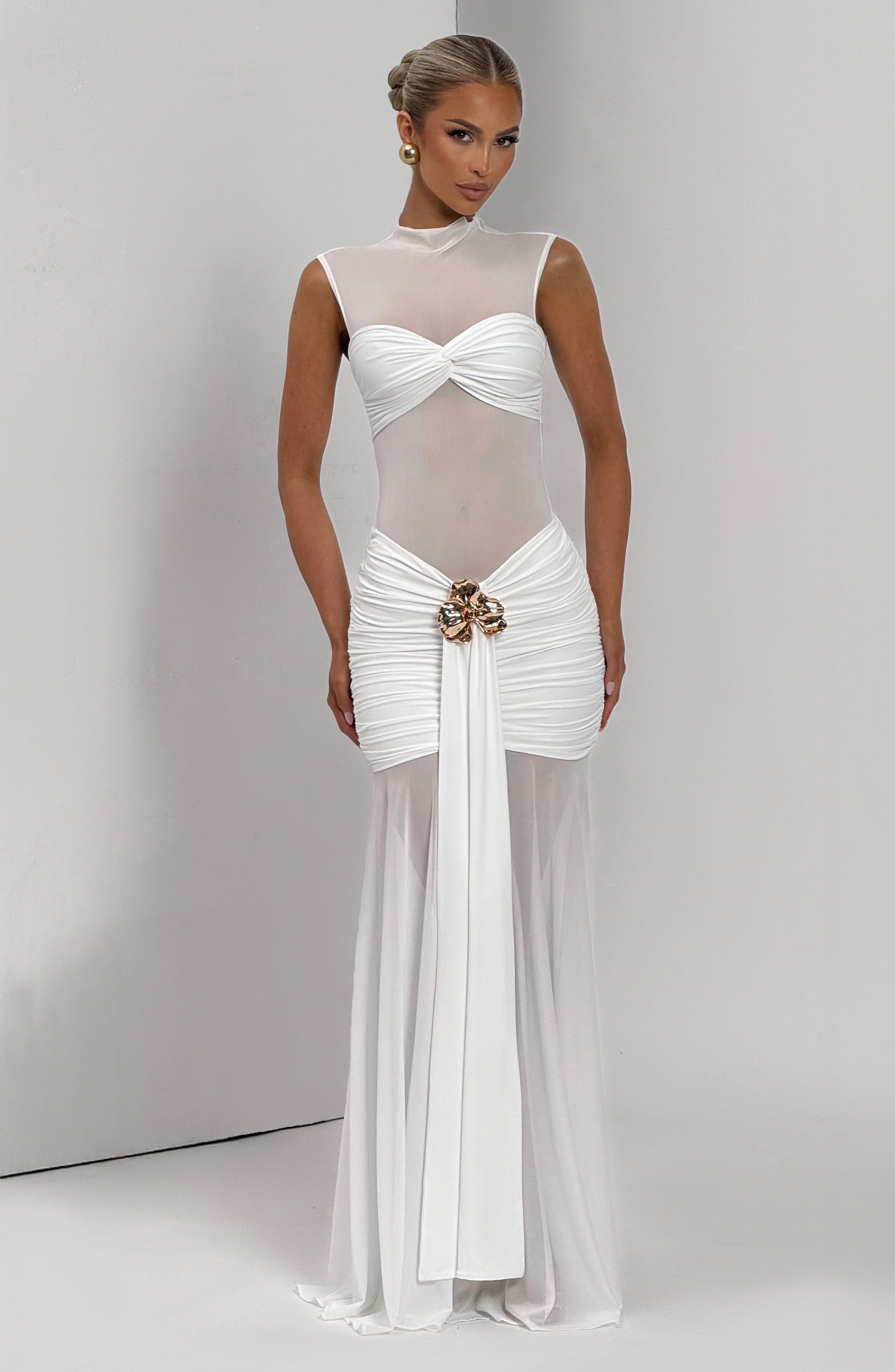 Flourenne Faelyn Maxi Skirt in White