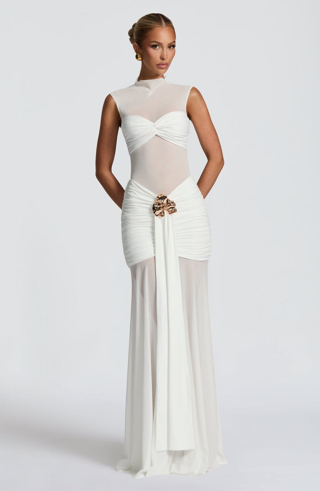 Flourenne Faelyn Maxi Skirt in White