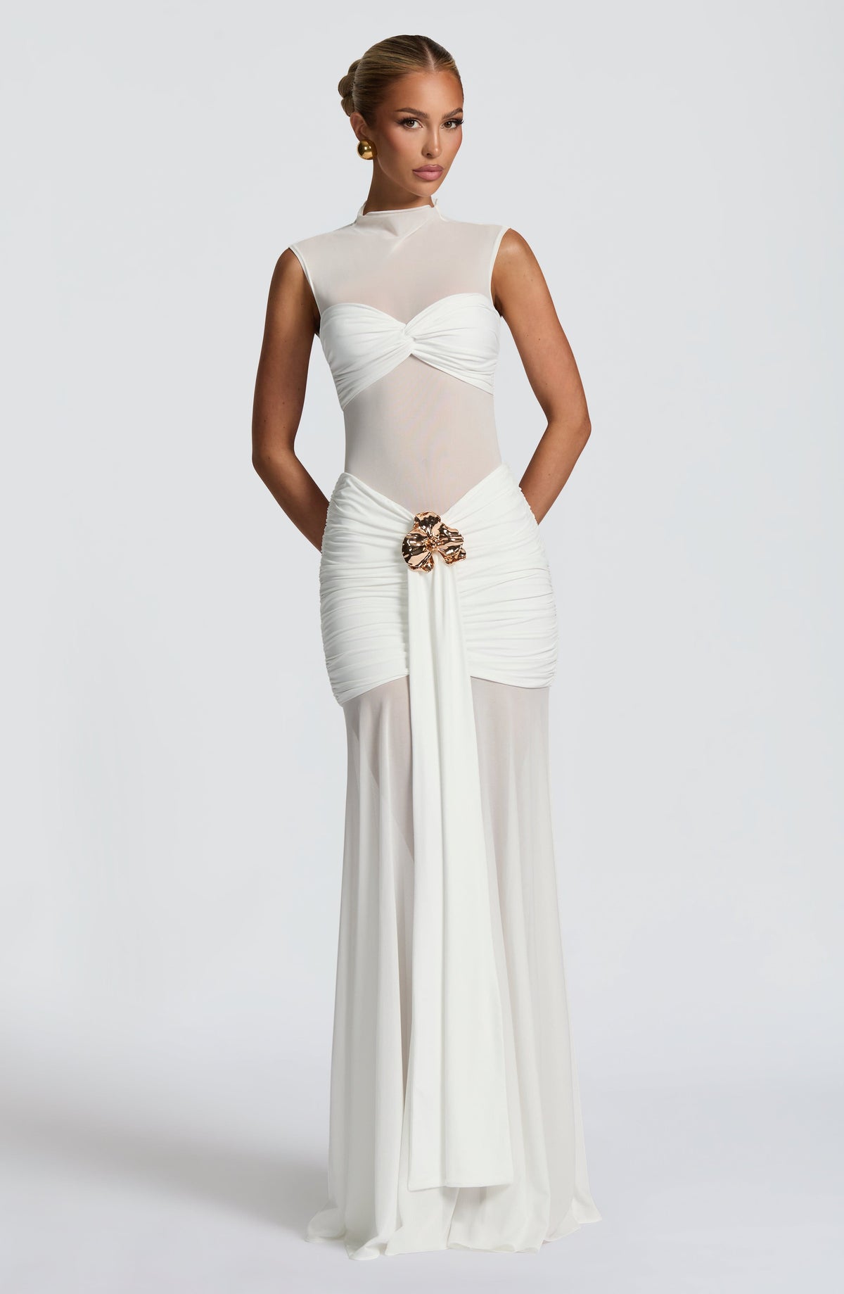 Flourenne Faelyn Maxi Skirt in White