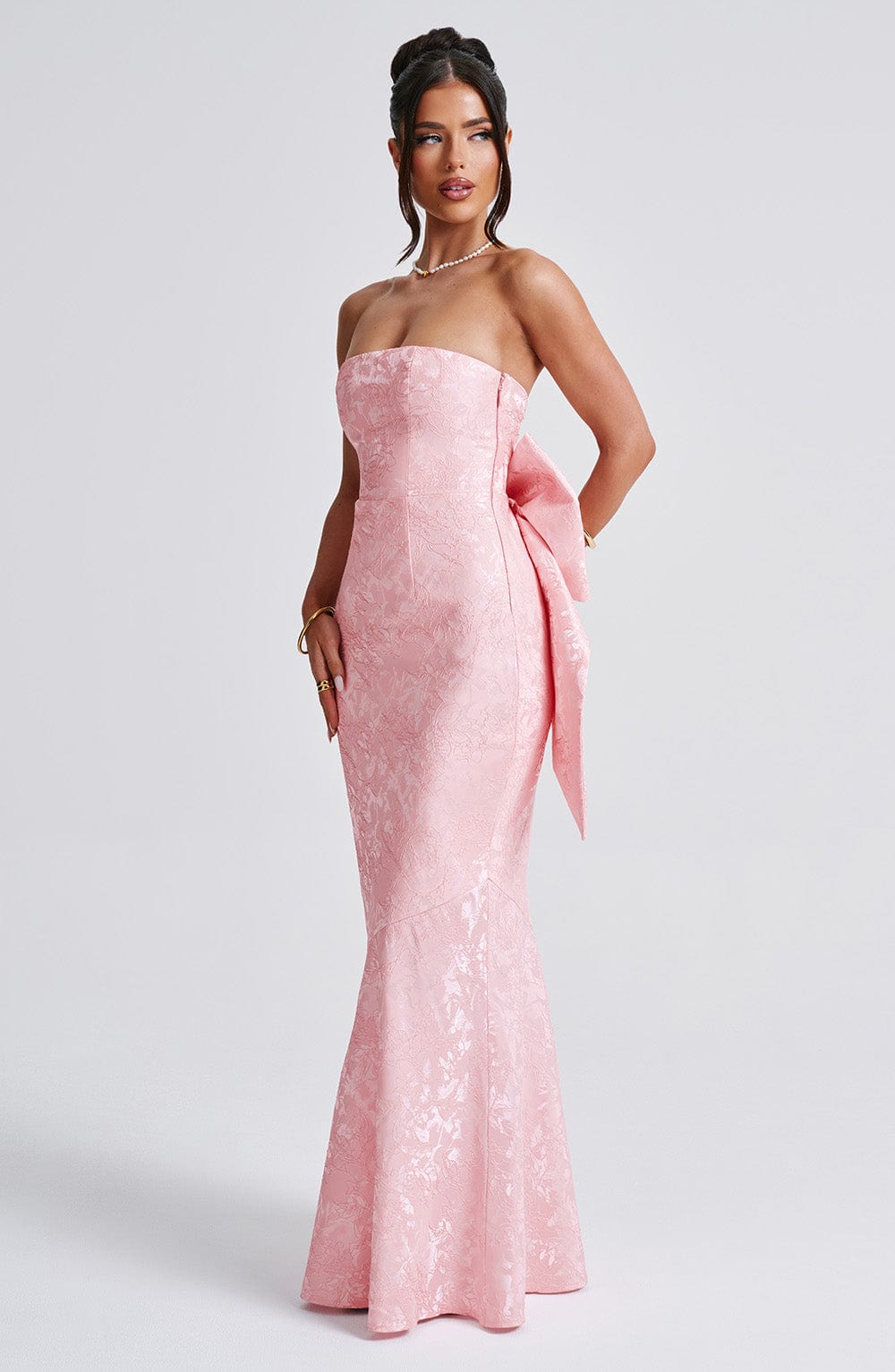 Flourenne Felisia Maxi Dress in Blush
