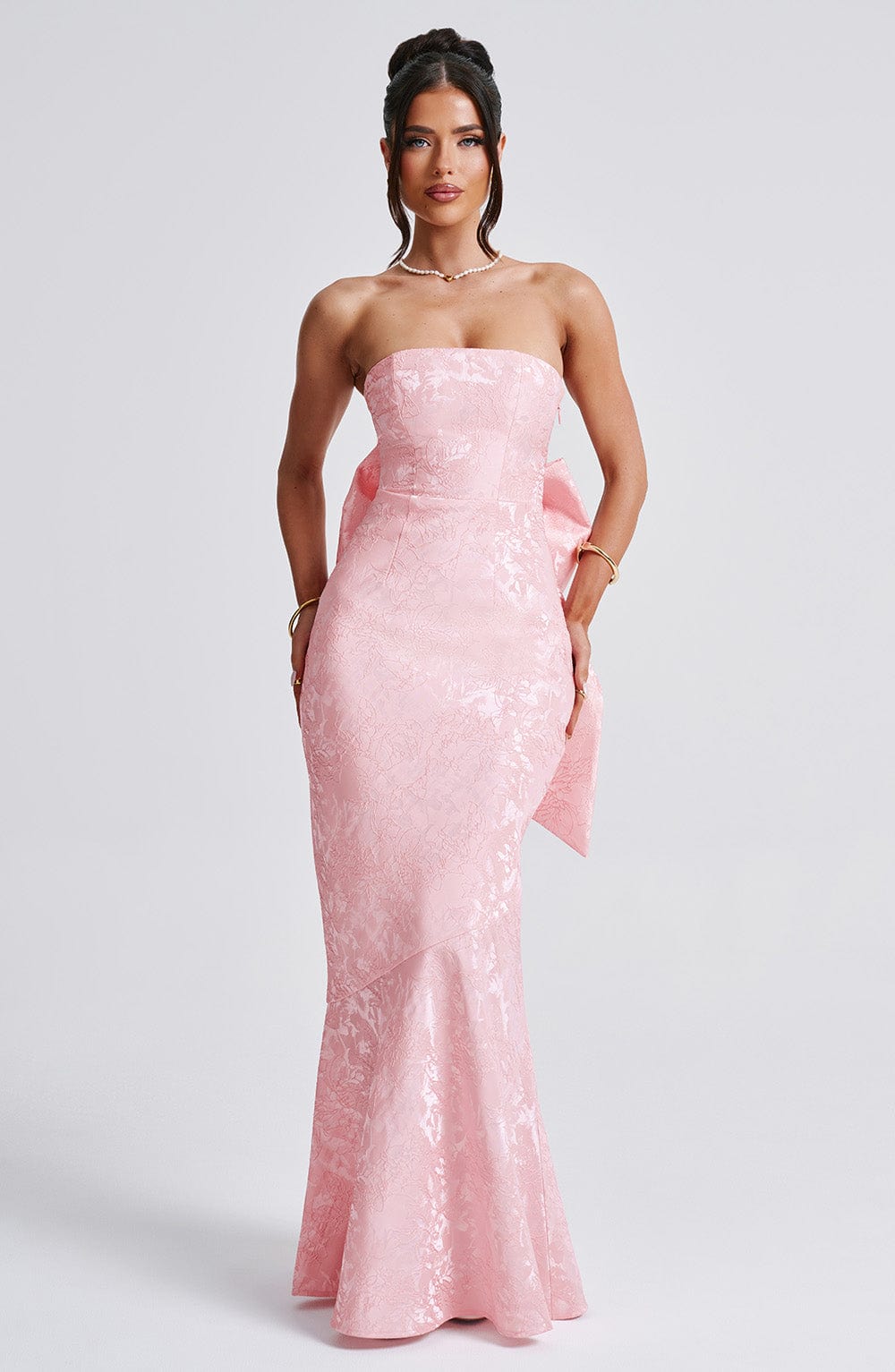 Flourenne Felisia Maxi Dress in Blush