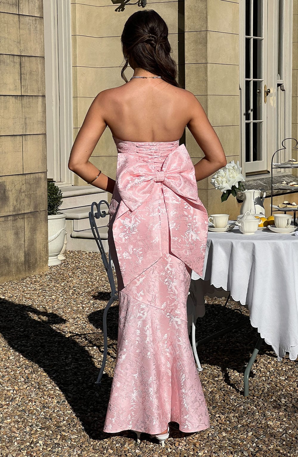 Flourenne Felisia Maxi Dress in Blush