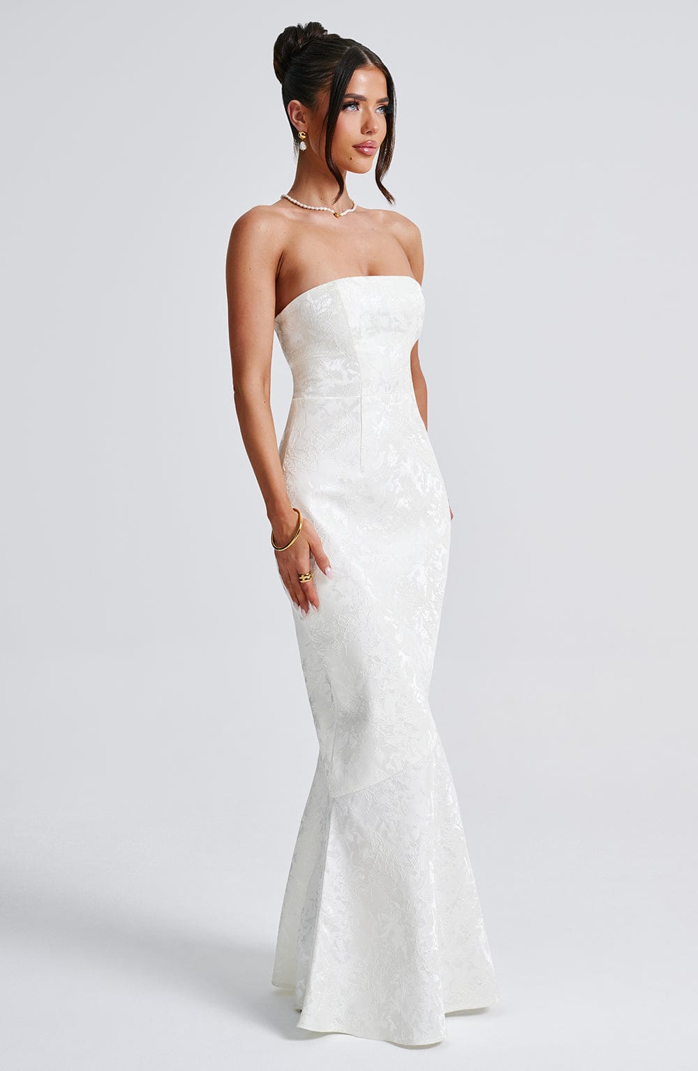 Flourenne Felisia Maxi Dress in Ivory