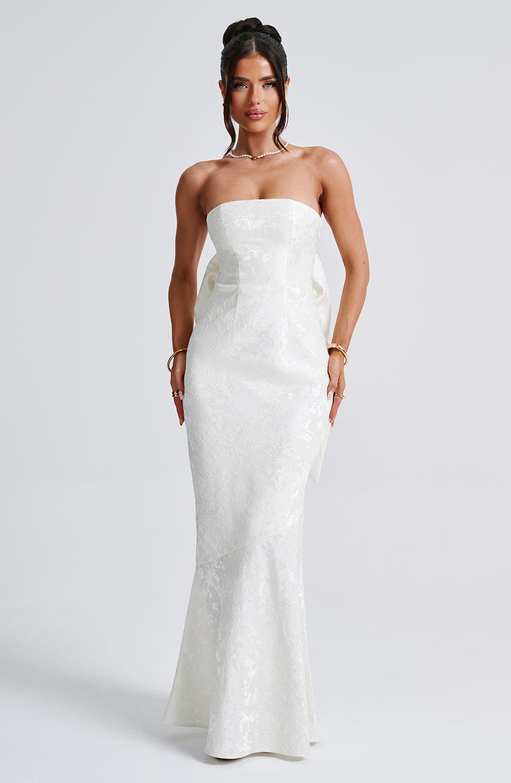 Flourenne Felisia Maxi Dress in Ivory