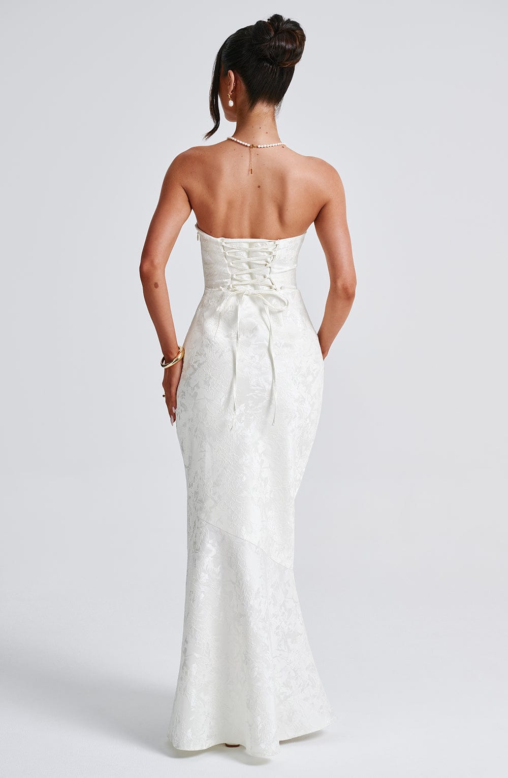 Flourenne Felisia Maxi Dress in Ivory