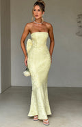 Flourenne Felisia Maxi Dress in Lemon