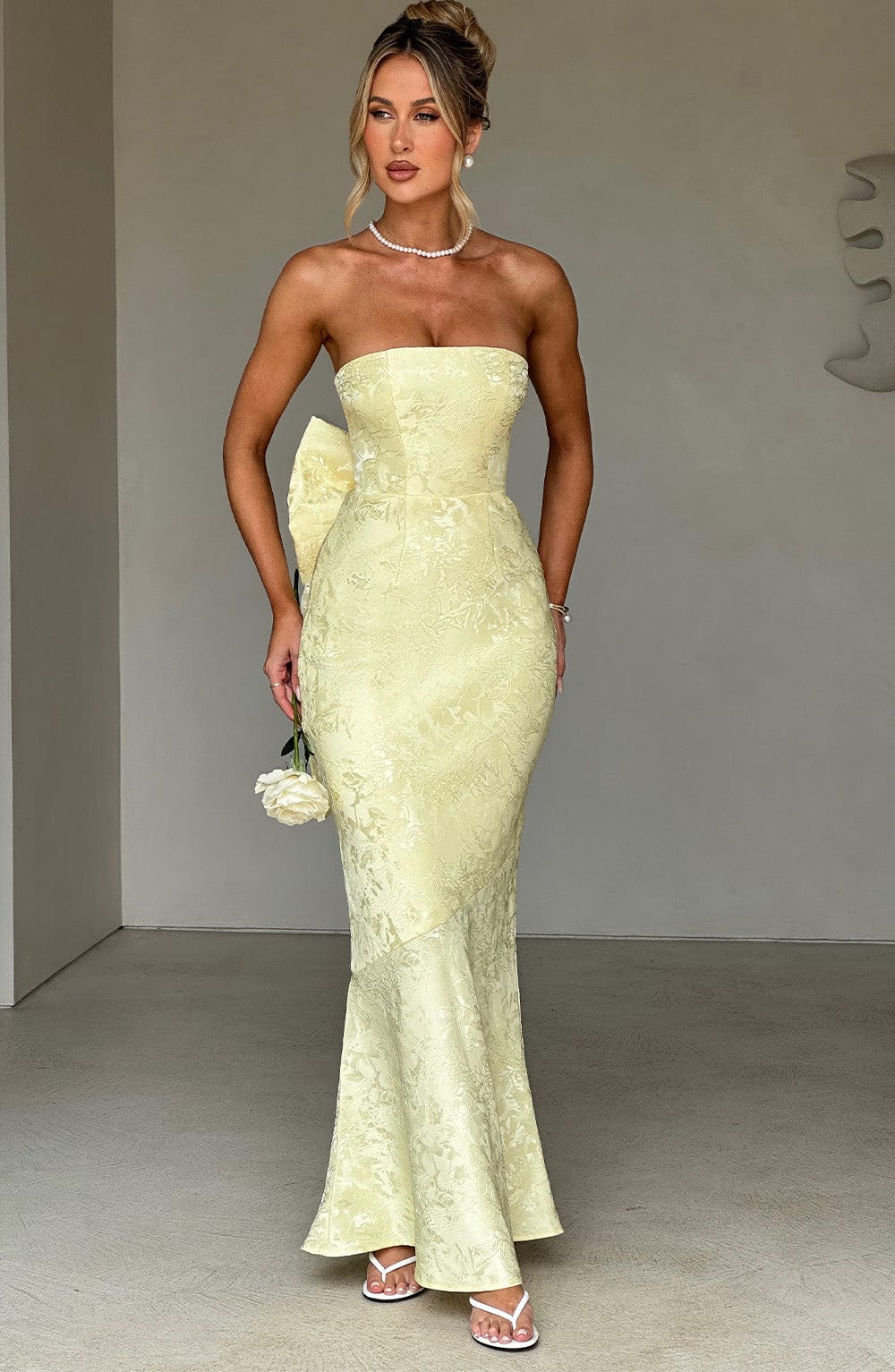 Flourenne Felisia Maxi Dress in Lemon