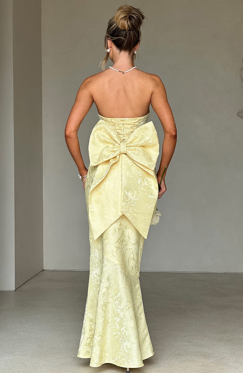 Flourenne Felisia Maxi Dress in Lemon