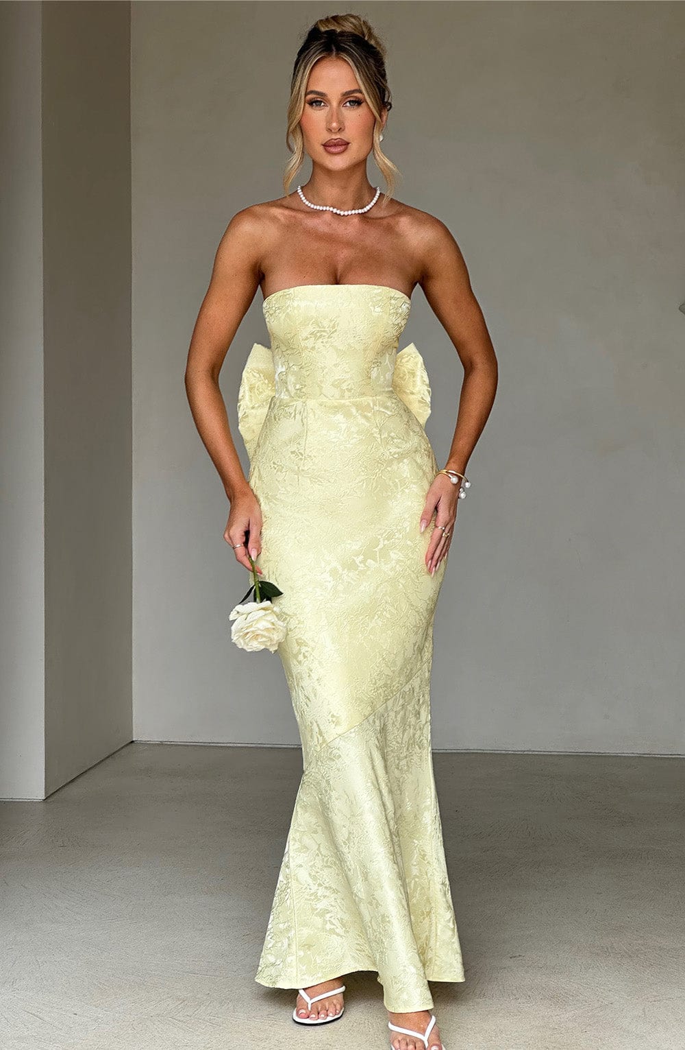 Flourenne Felisia Maxi Dress in Lemon