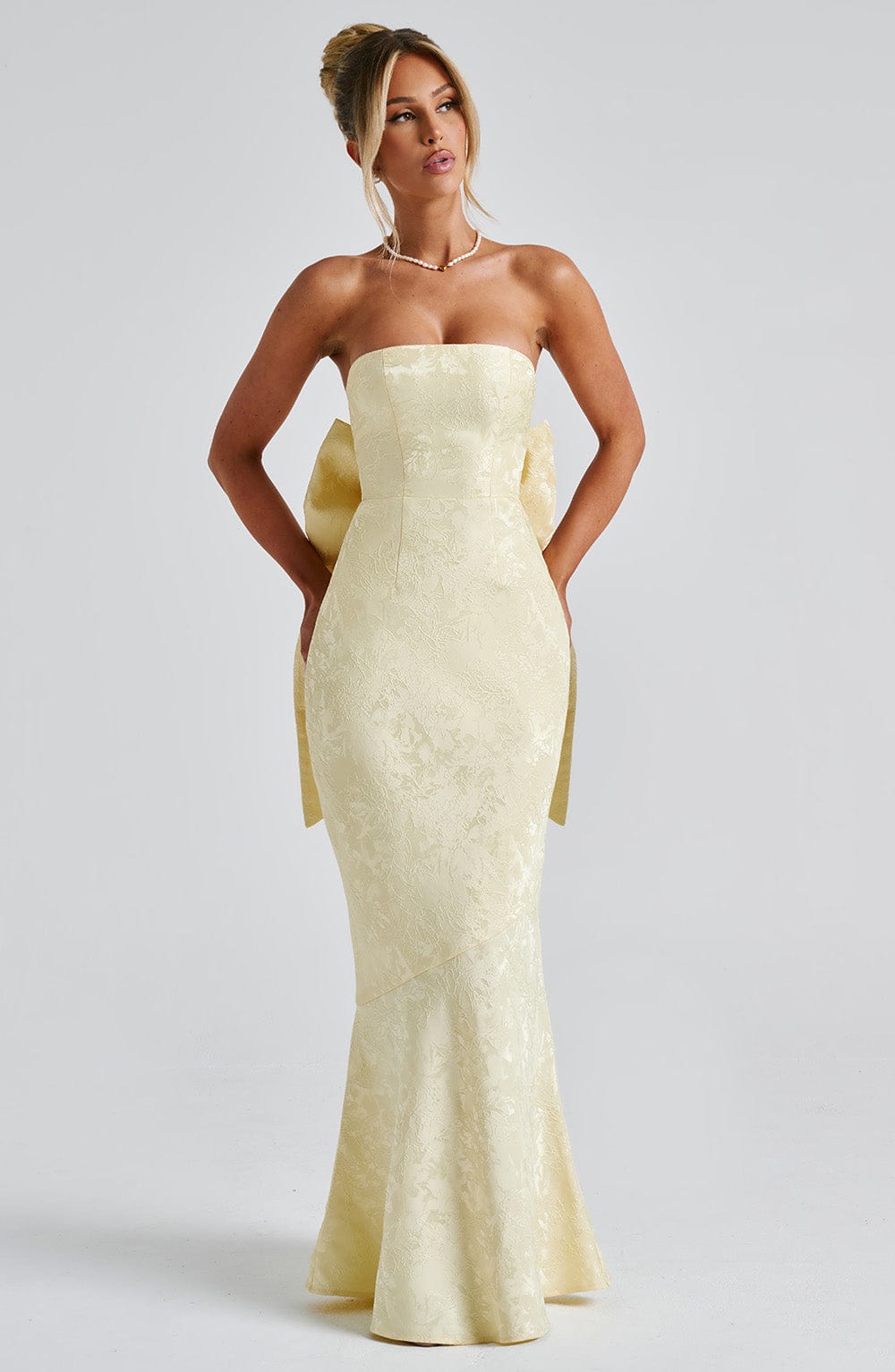Flourenne Felisia Maxi Dress in Lemon