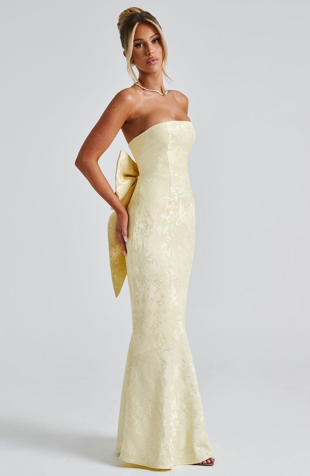 Flourenne Felisia Maxi Dress in Lemon