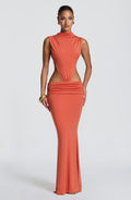 Flourenne Fenwyn Maxi Dress in Burnt Orange
