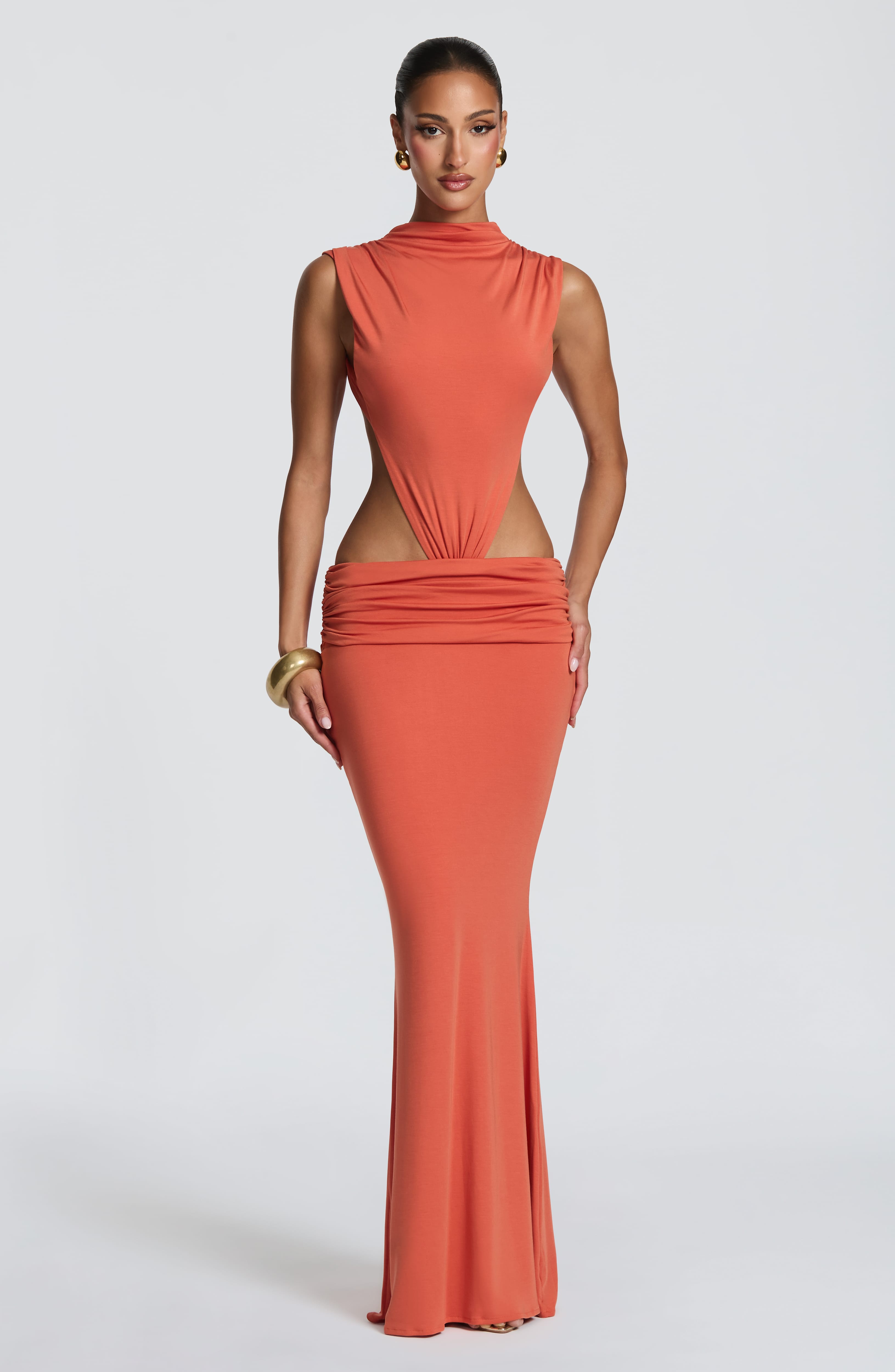 Flourenne Fenwyn Maxi Dress in Burnt Orange