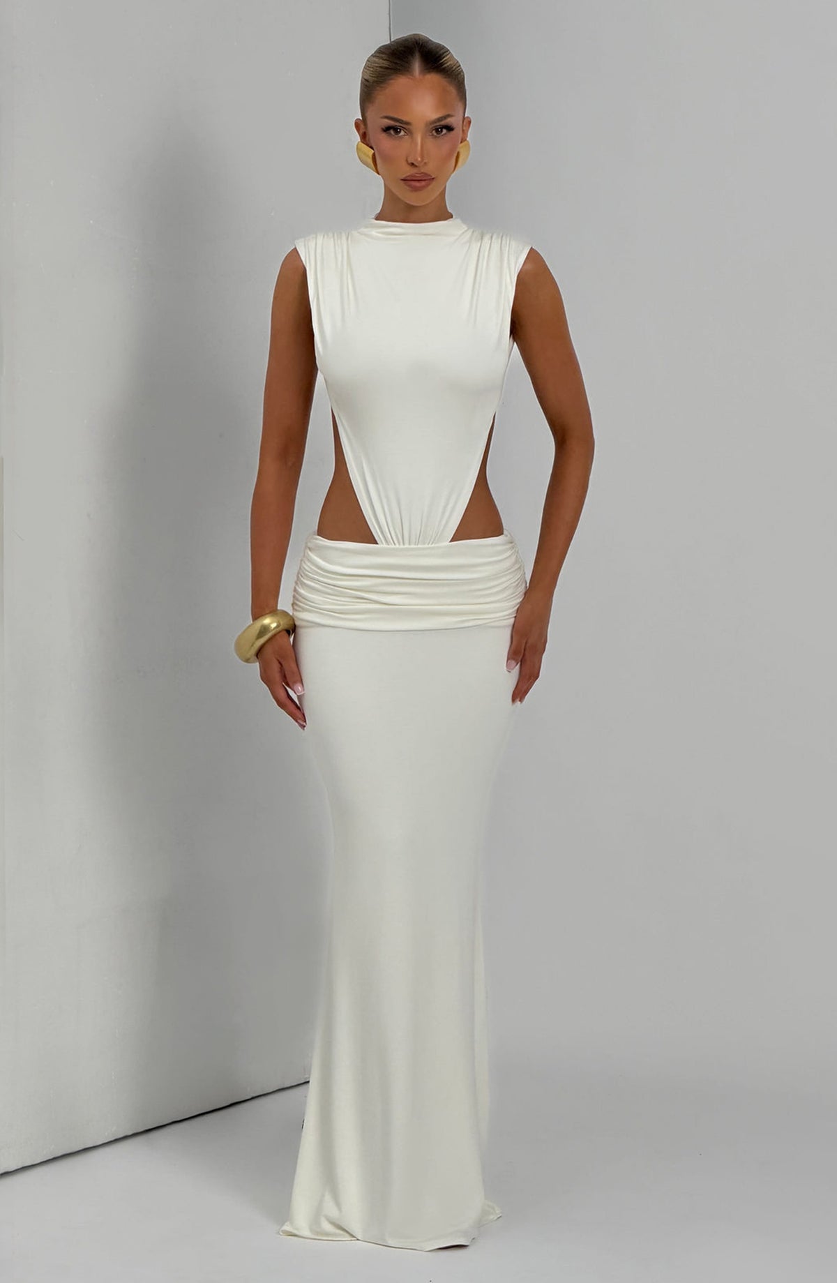 Flourenne Fenwyn Maxi Dress in Ivory