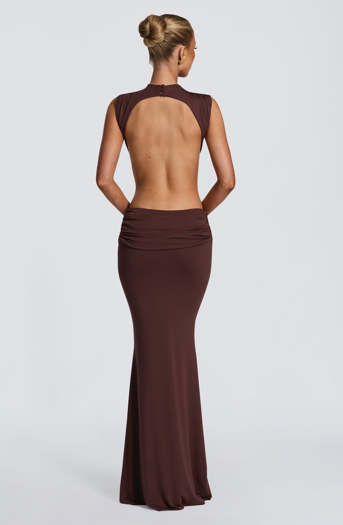 Flourenne Fenwyn Maxi Dress in Plum Brown