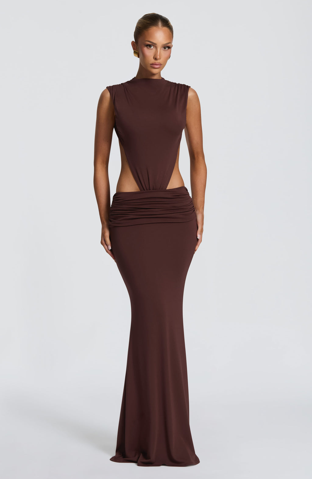 Flourenne Fenwyn Maxi Dress in Plum Brown