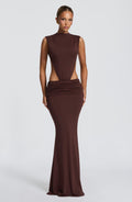 Flourenne Fenwyn Maxi Dress in Plum Brown