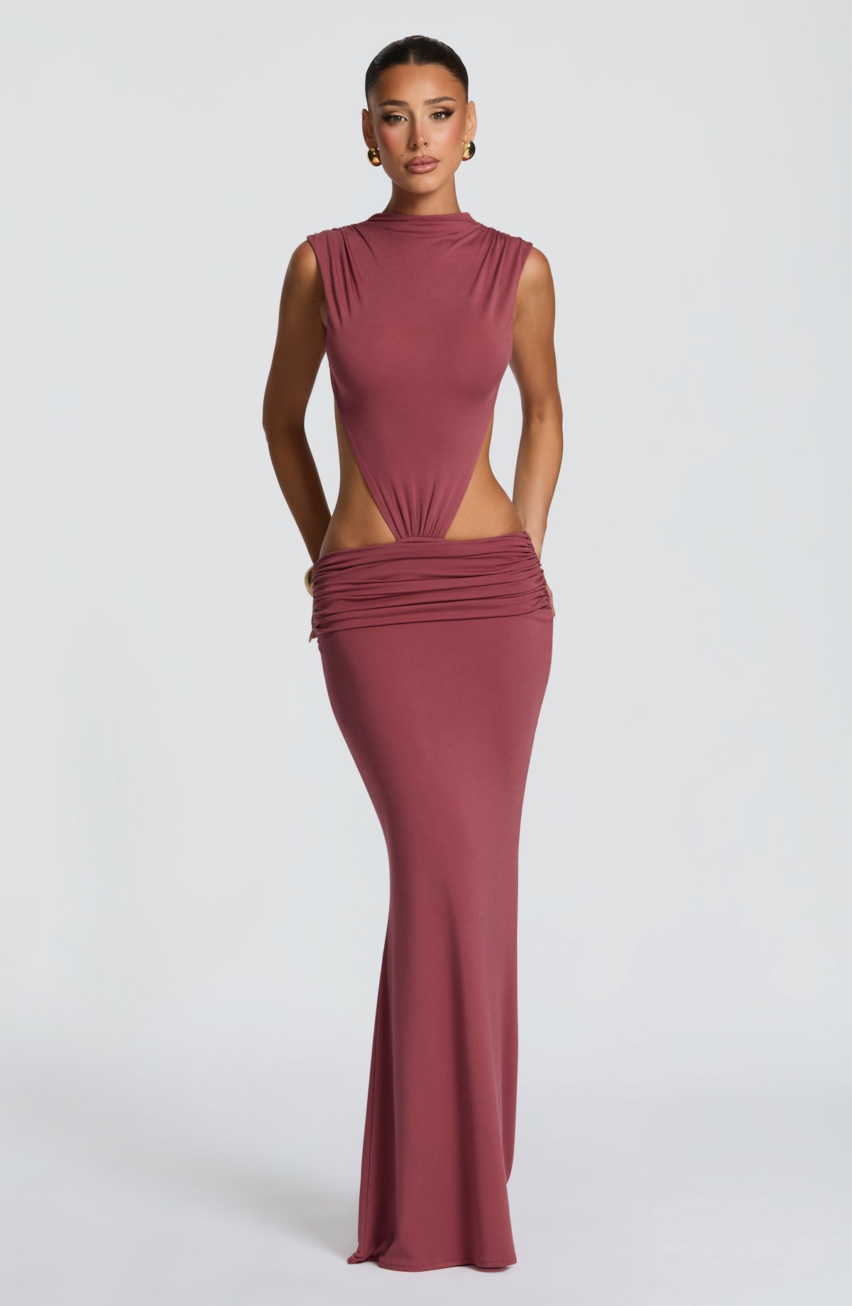 Flourenne Fenwyn Maxi Dress in Rose Brown