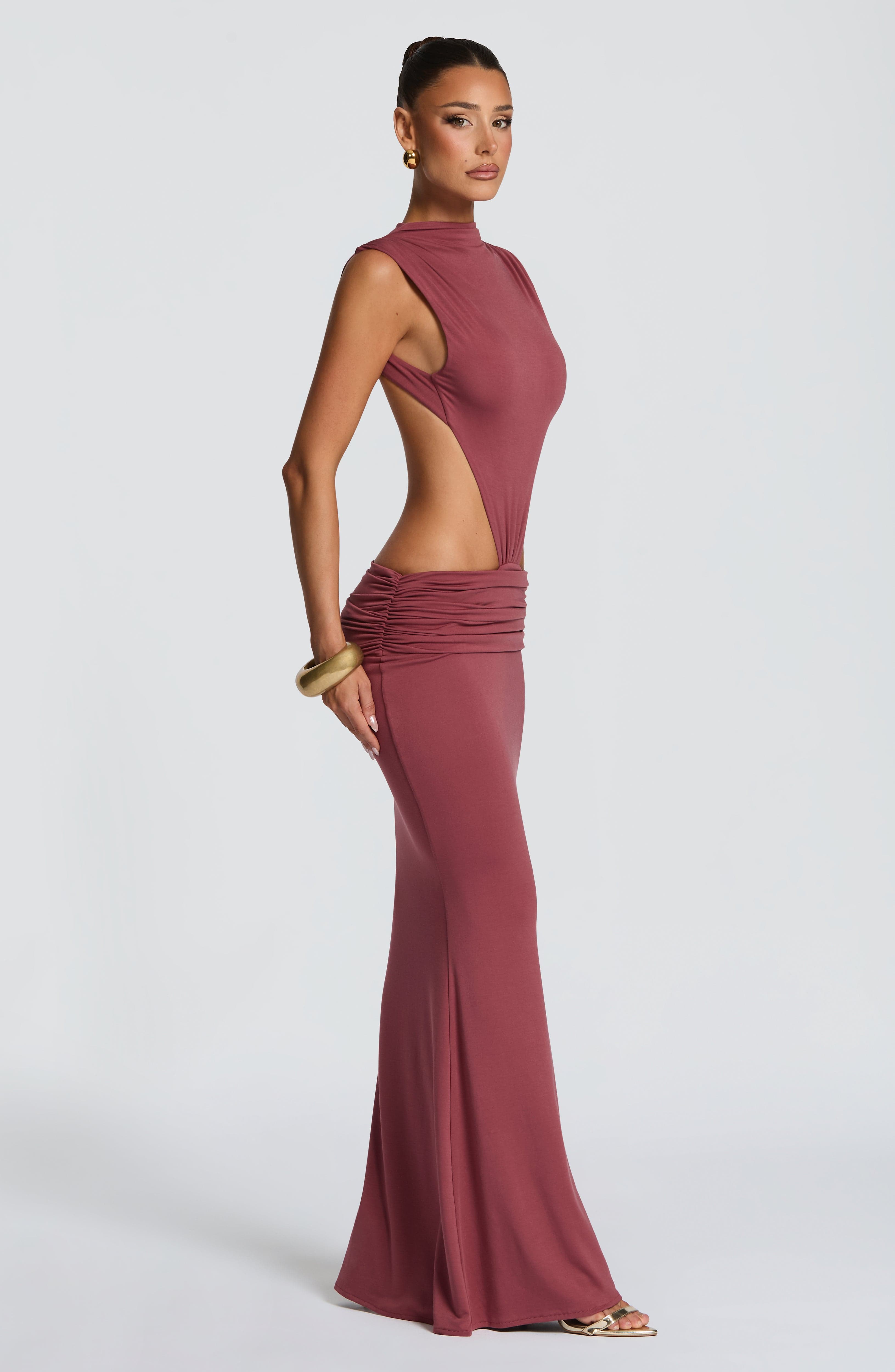 Flourenne Fenwyn Maxi Dress in Rose Brown