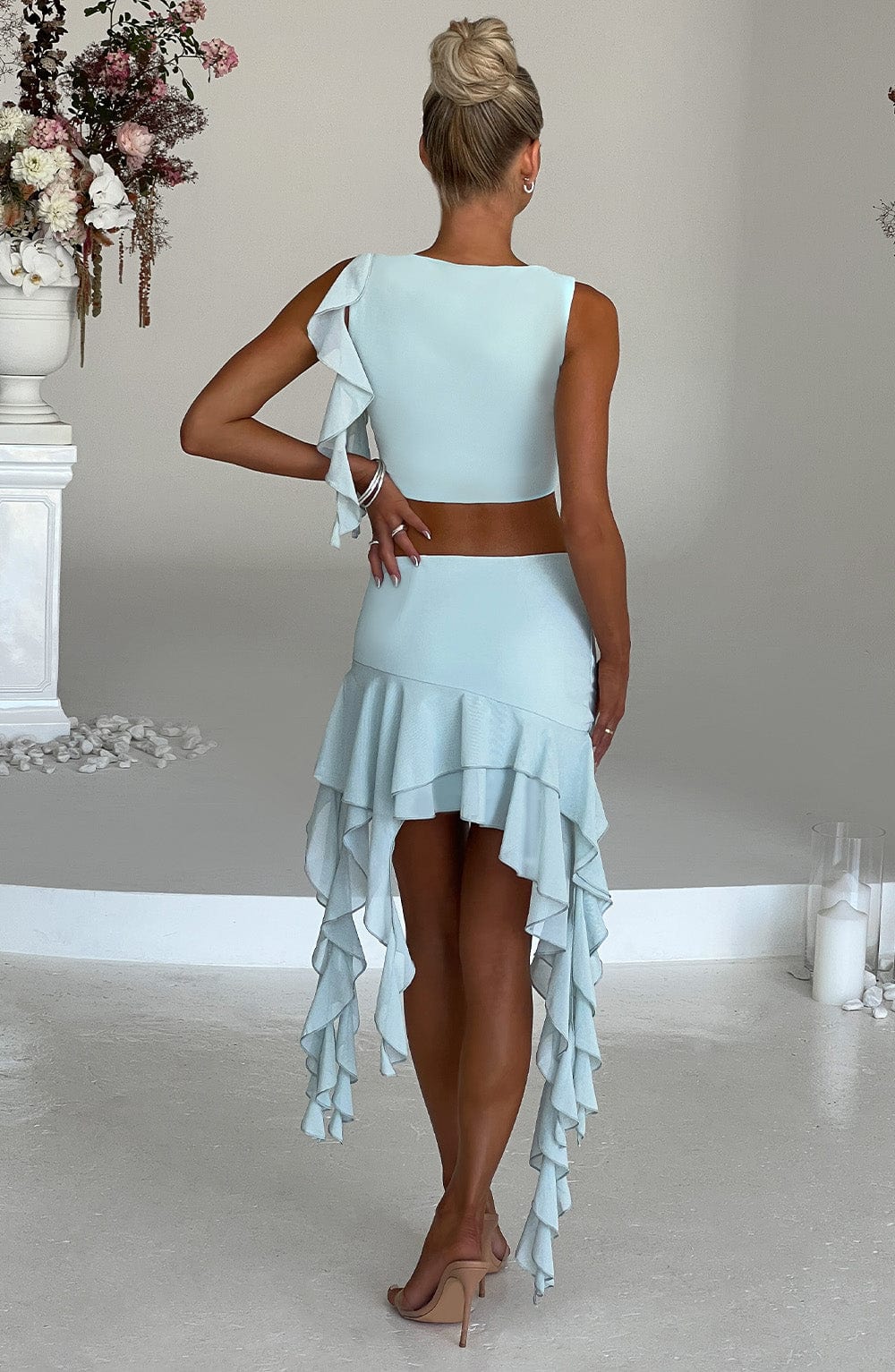 Flourenne Fernelle Mini Skirt in Mint