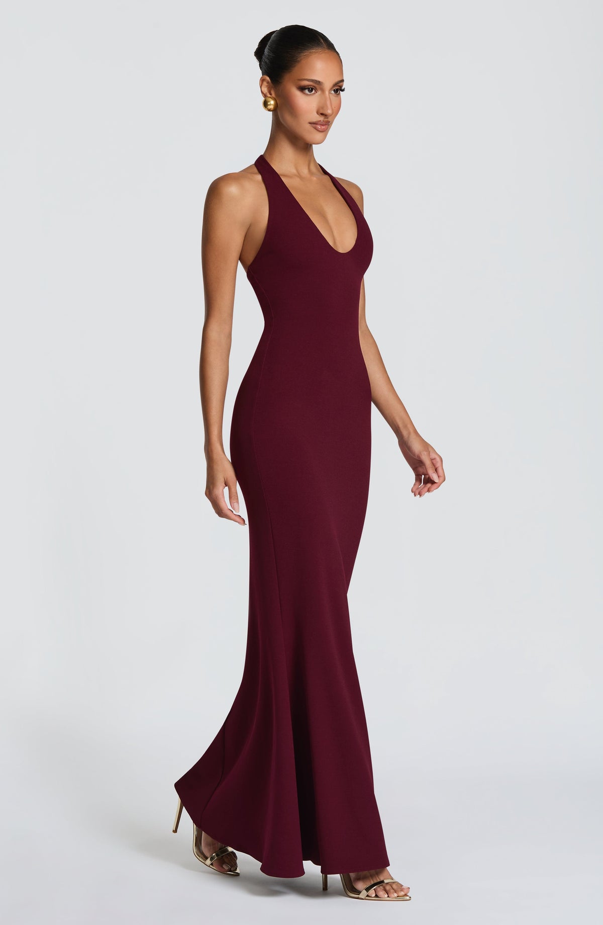 Flourenne Fernya Maxi Dress in Cherry Lacquer